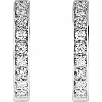 Diamond Hoop Earrings