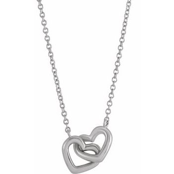 Collier de coeurs entrelacés
