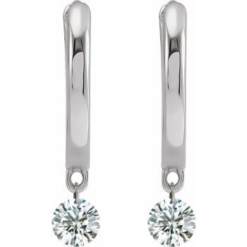 Natural Diamond Hinged Hoop Earrings