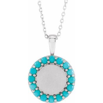 Collier style halo turquoise