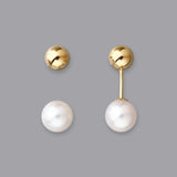 Pearl Post Gold Ball Stud