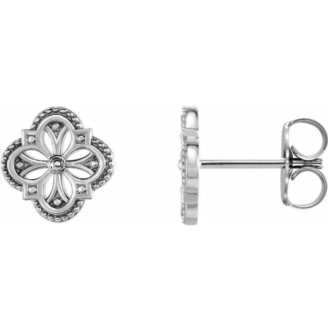 Vintage-Inspired Clover Earring