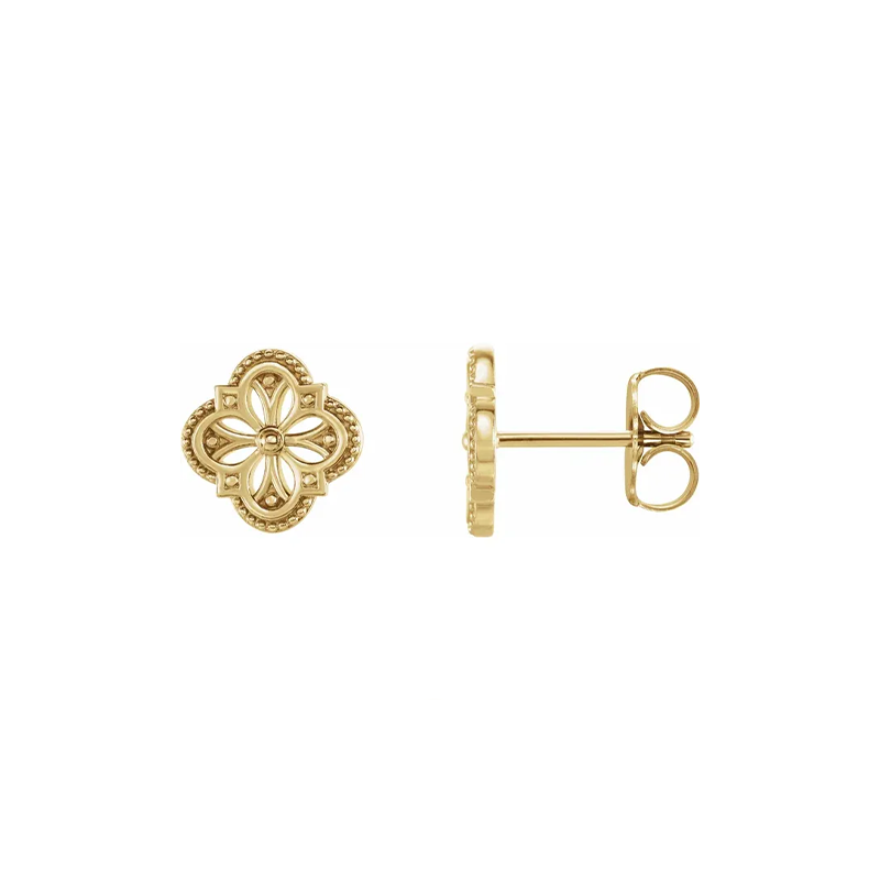 Vintage-Inspired Clover Earring